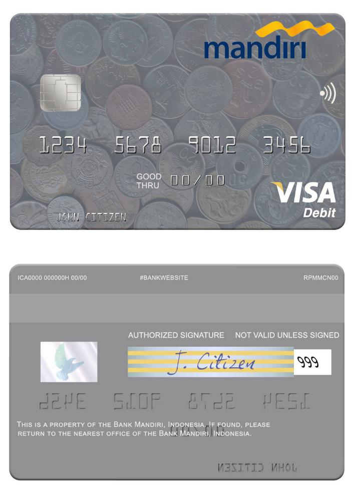 Indonesia Bank Mandiri visa debit card